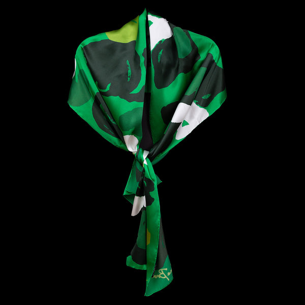 Two Green Tropical Oblong Scarf