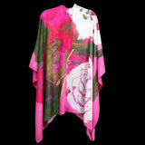Pink Multi Floral Expression Cape Kimono
