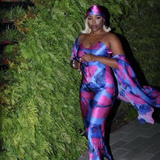 Blue Pink Blocks Slip Dress