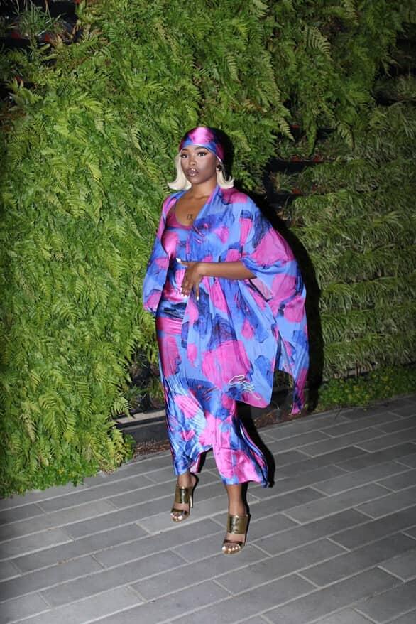 Blue Pink Blocks Slip Dress