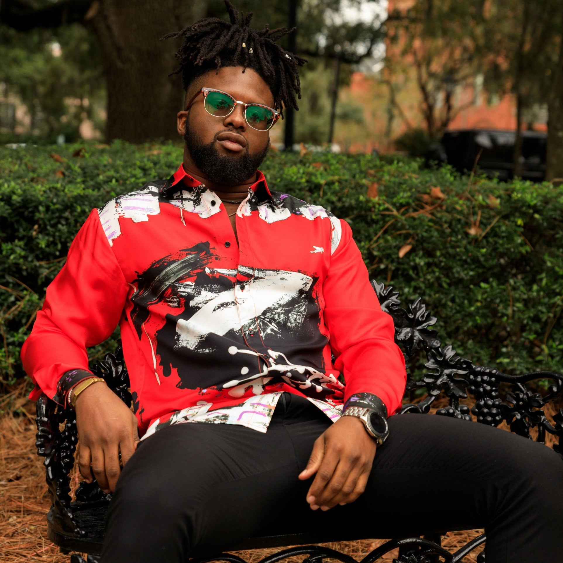 Red Atlanta Men's Shirt – Cedric Brown Collection