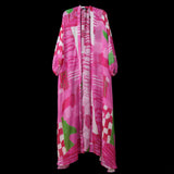 Pink Green White Checker Board Raglan Duster
