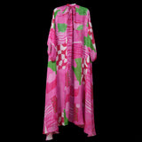 Pink Green White Checker Board Raglan Duster