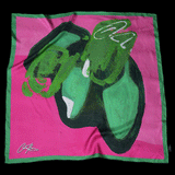 Pink Green Tropical Objects Scarf
