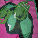 Pink Green Tropical Objects Scarf