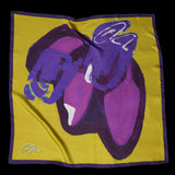 Yellow Ochre Purple Tropical Objects Scarf