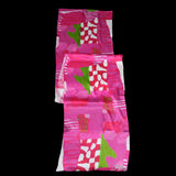 Pink Green White Checker Board Oblong Scarf