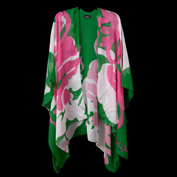 Green Pinkwell Cape Kimono