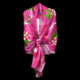 Pink Green White Checker Board Wrap Scarf