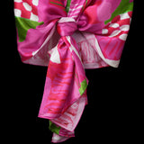 Pink Green White Checker Board Wrap Scarf