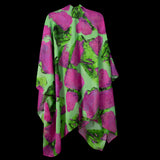 Green Magenta Blocks Cape Kimono