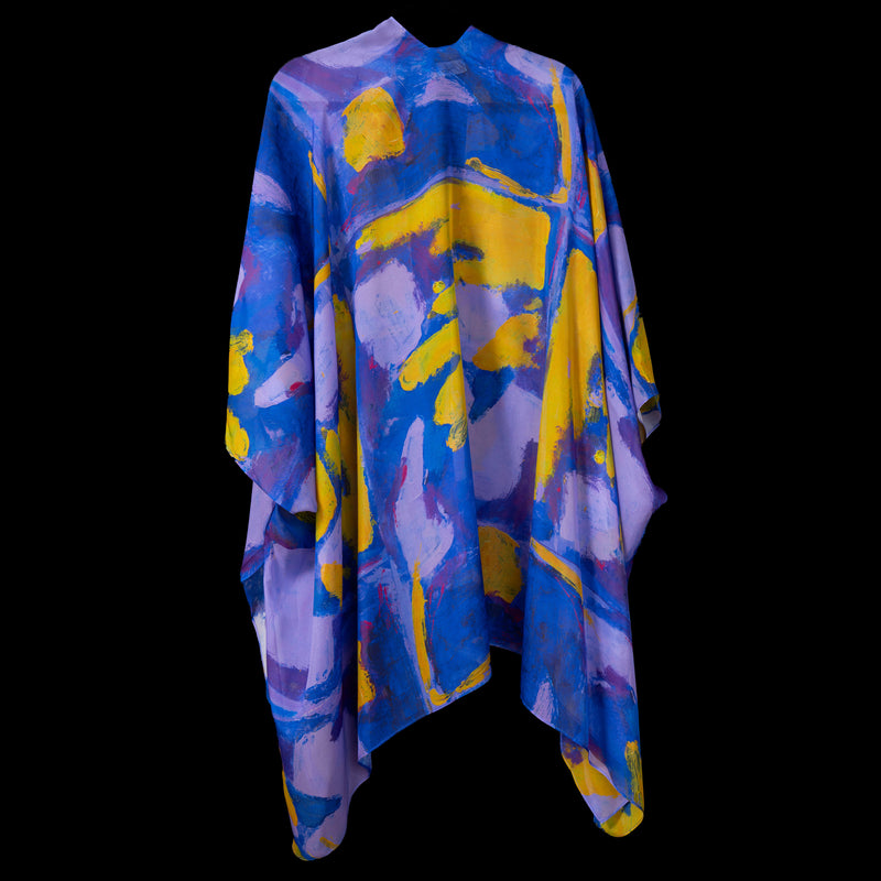 Purple Gold Abstract I Cape Kimono