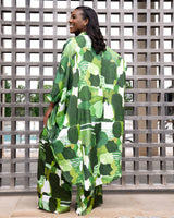 Green Vineyard Fields Batwing High Low Tunic