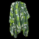 Green Silver Wall Splash Cape Kimono
