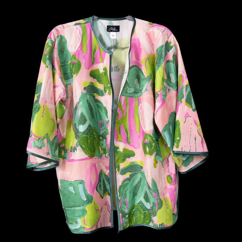 Pink Seashells Silk Cardigan