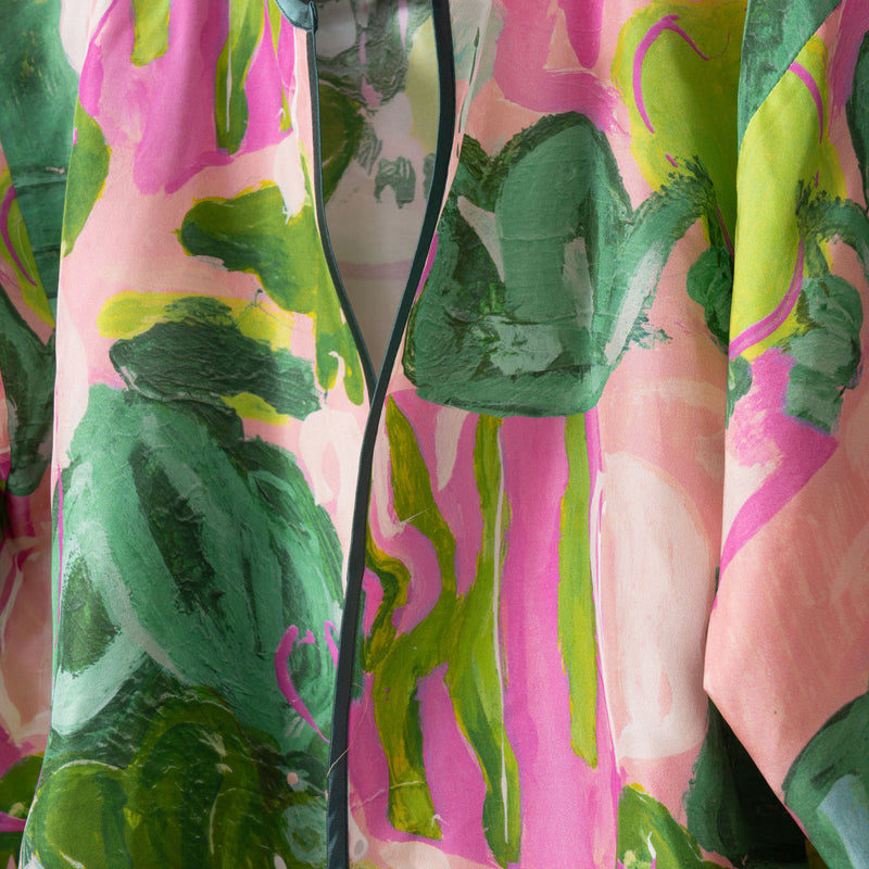 Pink Seashells Silk Cardigan
