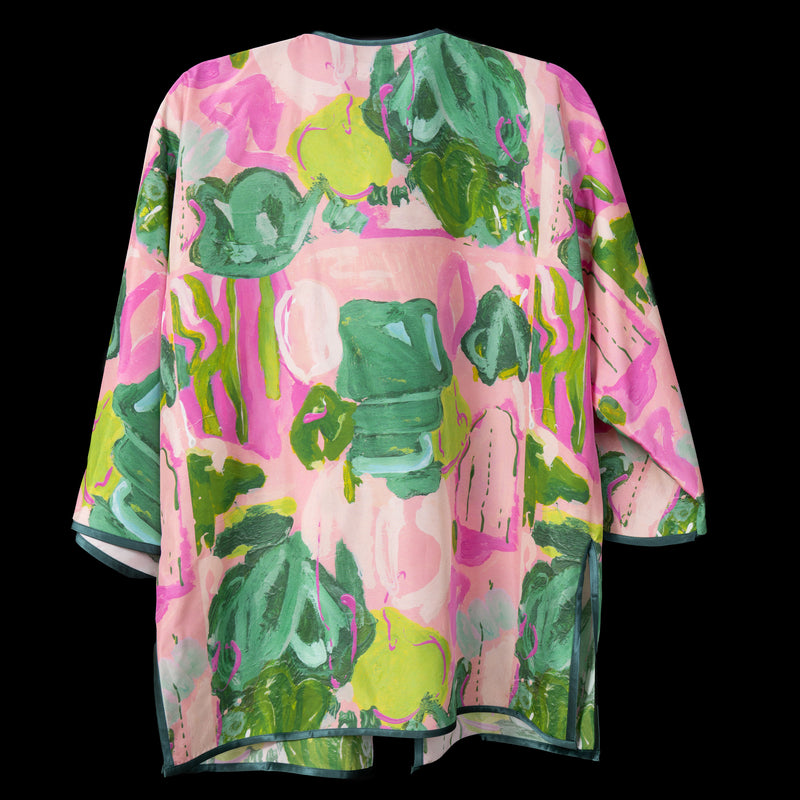 Pink Seashells Silk Cardigan