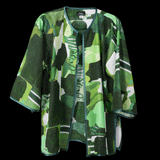 Green Vineyard Fields Silk Cardigan