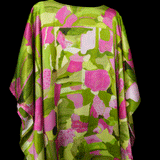 Lime Green Pink Ivy Fields Dolman Sleeve Dress