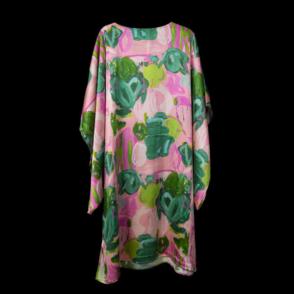 Pink Seashell Dolman Sleeve Dress