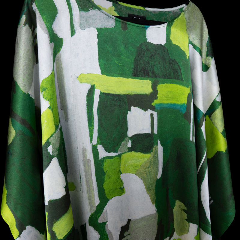 EA Green Silver Dolman Sleeve Dress