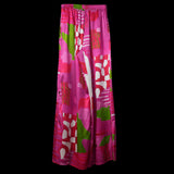 Pink Green White Checker Board Palazzo Pants W/ Slit