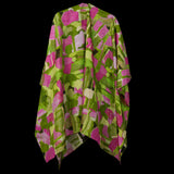 Lime Green Pink Ivy Fields Cape Kimono