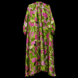 Lime Green Pink Ivy Fields Raglan Duster