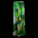 Green Gold Abstract II Palazzo Pants W/ Slit