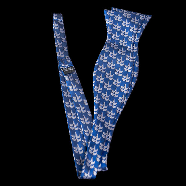 Blue White Palm Trees Bow Tie