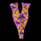 Purple Gold Blocks Bow Tie
