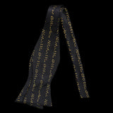Black and Gold Braille Bow Tie