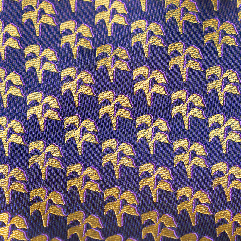Purple Gold Palm Trees Neck Tie