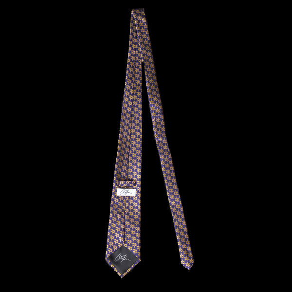 Purple Gold Palm Trees Neck Tie