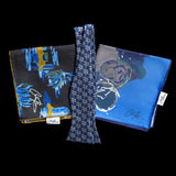Blue White Palm Trees Bow Tie