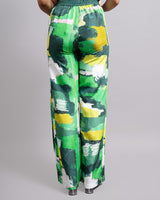 Green Gold Pastel Marks Palazzo Pants