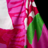 Pink Green White Checker Board  Puncho Top