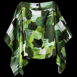 Green Vineyard Fields Puncho Top