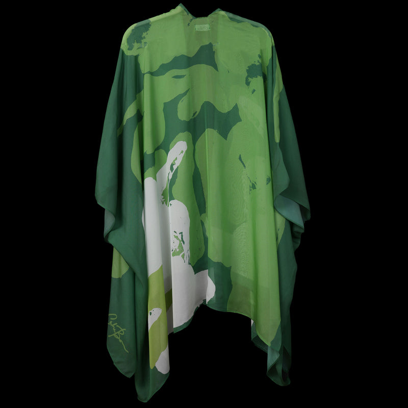 Dark Green Organic II Cape Kimono