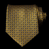 Gold Black Diamond Plate Neck Tie