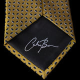 Gold Black Diamond Plate Neck Tie