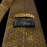 Gold Black Diamond Plate Neck Tie