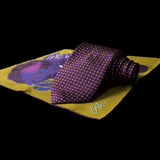 Purple Gold Diamond Plate Neck Tie