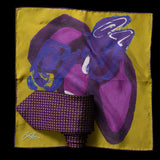 Purple Gold Diamond Plate Neck Tie