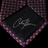 Purple Gold Diamond Plate Neck Tie