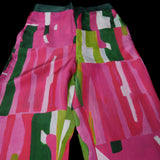 Pink Green Bamboo Palazzo Pants