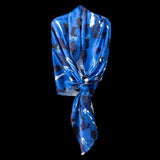 Blue Navy Wall Splash Wrap Scarf
