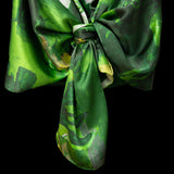 Green Gold Abstract II Wrap Scarf