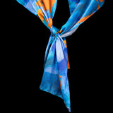 Blue Orange Abstract I Oblong Scarf