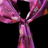 Purple Orange Abstract II Oblong Scarf